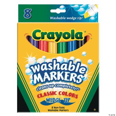 Crayola® 8-Color Classic Washable Wedge Tip Markers
