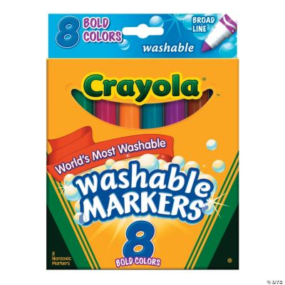 Crayola® 8-Color Washable Conical-Tip Bold Color Markers