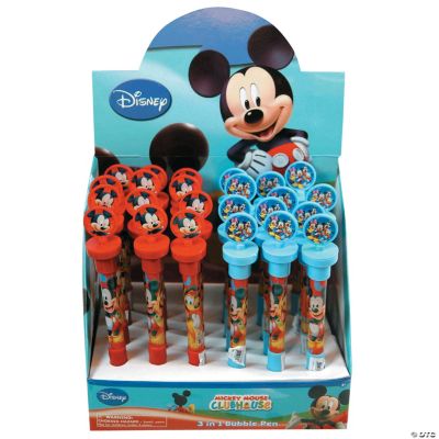 Plastic Disney Mickey Mouse Light-Up Bubble Pens With Stamper