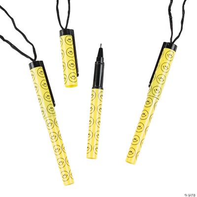 Smile Face Pens On A Rope