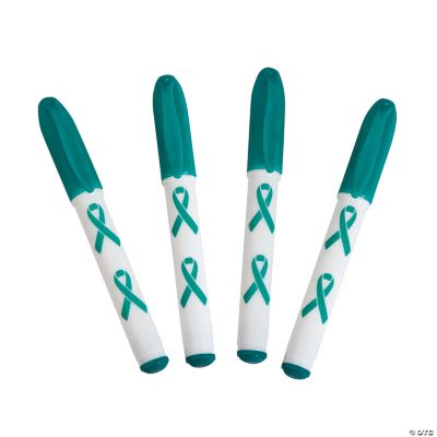 Teal Awareness Ribbon Mini Pens