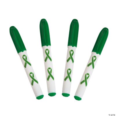 Green Awareness Ribbon Mini Pens