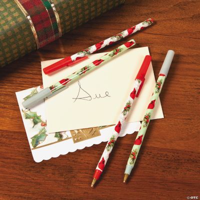 Cardinals with Holly Stick Pens