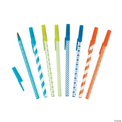 Polka Dot & Striped Stick Pen Assortment