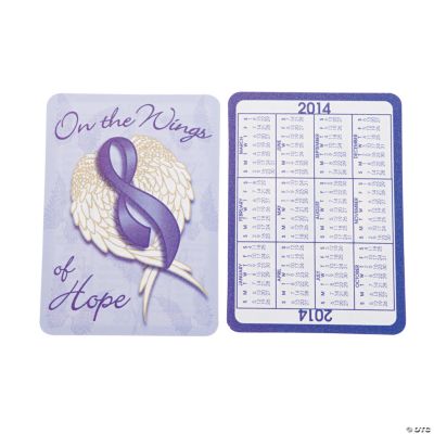 2014 Purple Ribbon Wallet Card Calendars