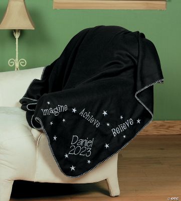 Personalized Embroidered Graduation Throw