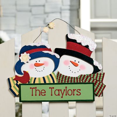 Personalized Snow Couple Sign