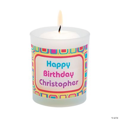 Personalized Kaleidoscope Votive Candleholders
