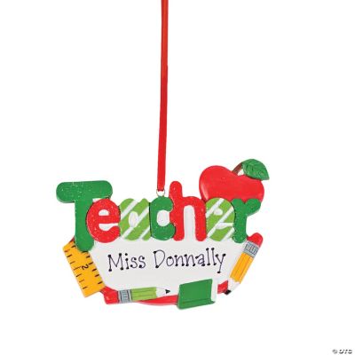 Personalized “Teacher” Ornament