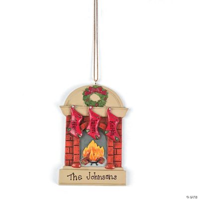 Three Stockings Family Ornament