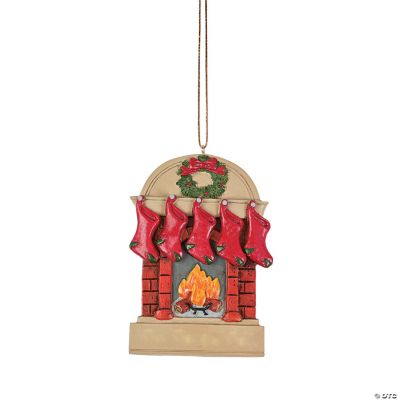 Five Stockings Family Ornament