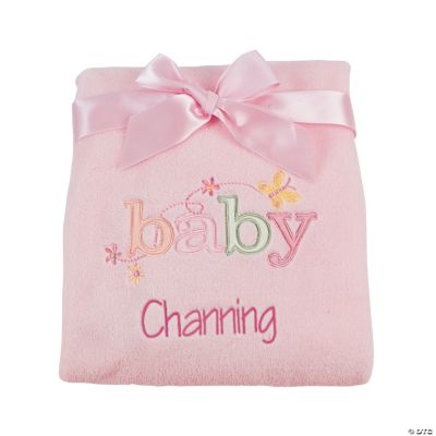Personalized Pink Baby Blanket