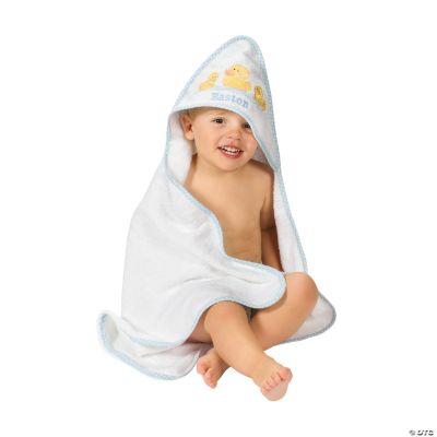 Personalized Blue Hooded Towel