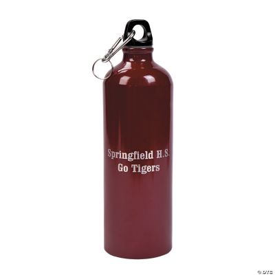 Burgundy Personalized Aluminum Water Bottle