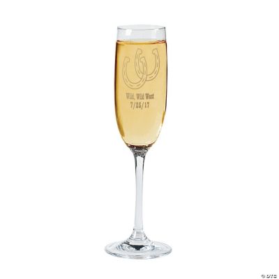 Personalized Western Champagne Flute