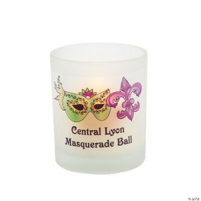 Personalized Masquerade Votive Candleholders