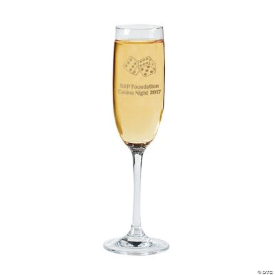Personalized Casino Champagne Flute