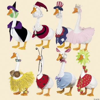 Goose with Summer Seasonal Costumes