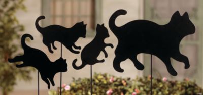Cat Family Yard Stakes