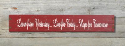 “Learn...Live...Hope” Wall Sign