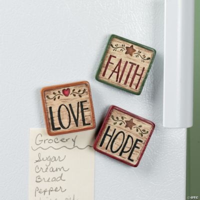 “Faith”, “Hope” & “Love” Magnets