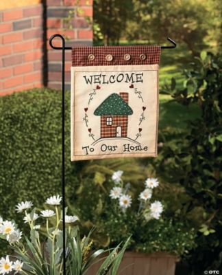 “Welcome to Our Home” Mini Flag & Pole