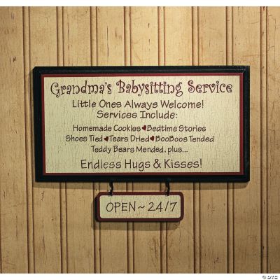 “Grandma’s Babysitting Service” Sign
