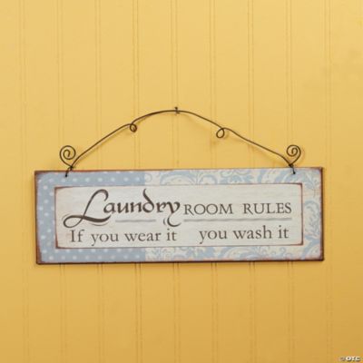 “Laundry Room Rules” Sign