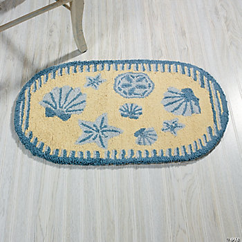 Craft Ideas Nautical Theme on Seashell Hooked Rug  Rugs And Window Treatments  Home Decor   Terry S