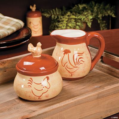 Chicken Cream & Sugar Set