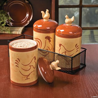 Chicken Canisters in Rack