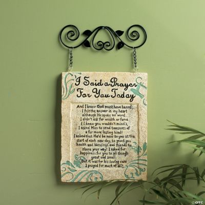 “I Said A Prayer” Plaque