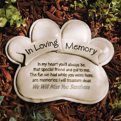 Paw Print Memorial Stone