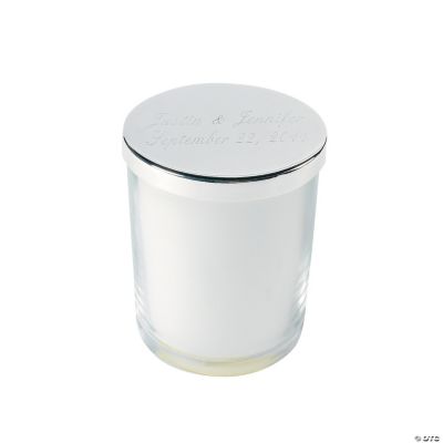 Votive Holder With Personalized Silver Lid