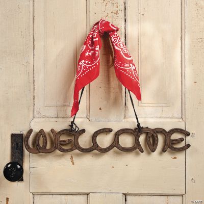 “Welcome” Horseshoe Sign with Bandana Hanger