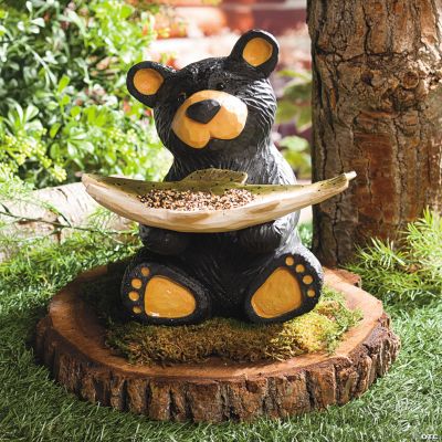 Bear with Fish Birdfeeder