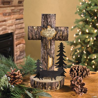 Wooden Finish Tabletop Cross