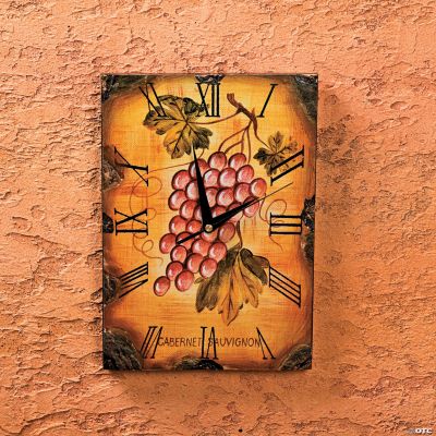 Decorative Clock with Grapes