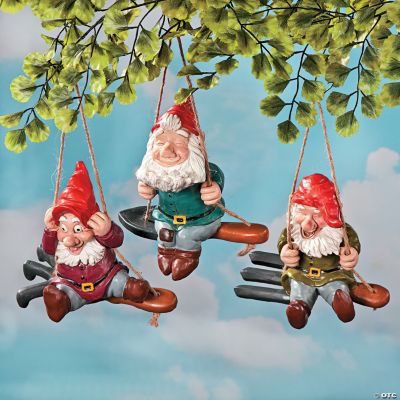 Gnomes on Garden Tool Swings