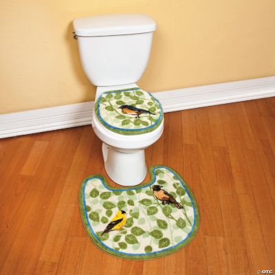 Bird Toilet Seat Lid Cover & Contour Rug