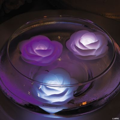 RoseShaped LED Floating Candles Oriental Trading Discontinued