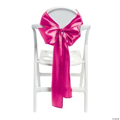 Hot Pink Satin Chair Bows