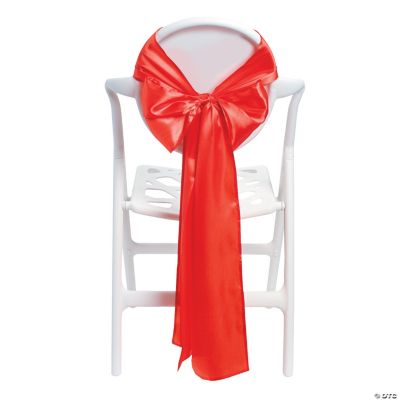 Red Satin Chair Bows