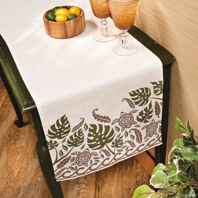 Palm Leaf & Turtle Table Runner