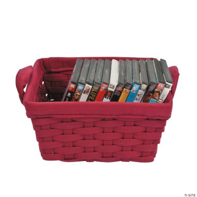 Red Woven Fabric Baskets