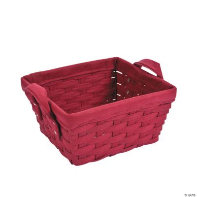 Red Woven Fabric Baskets - Oriental Trading - Discontinued