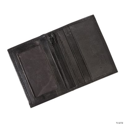 Single Fold Leather Wallet With Mid Zipper