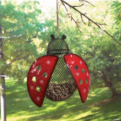 Ladybug Hanging Bird Feeder