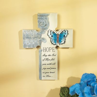 “Hope” Cross with Butterfly