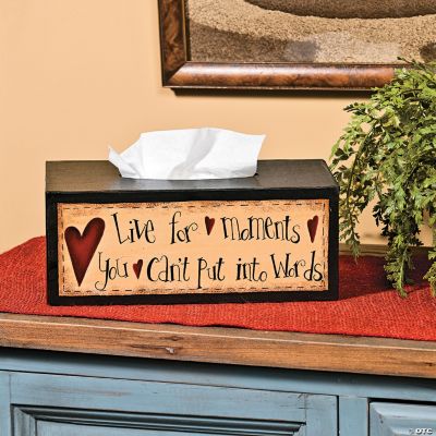 “Live for Moments” Tissue Box Cover